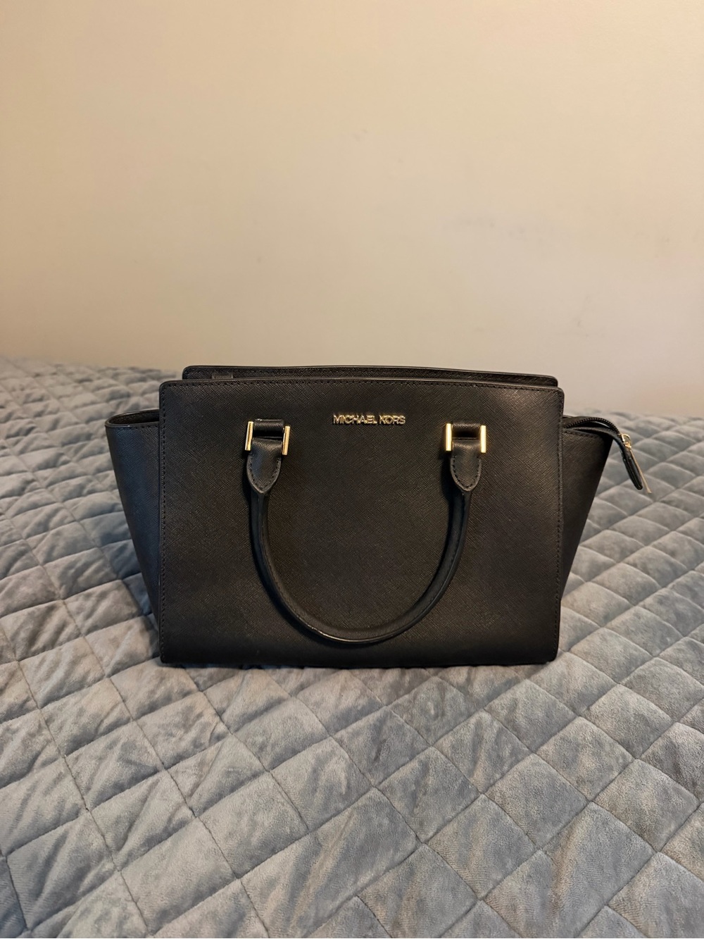 Michael Kors Black Selma Leather Satchel